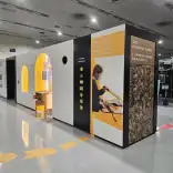Display boards as part of a tour around a coin making visitor attraction.